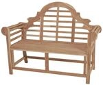 Garden Pleasure Gartenbank 'Picadilli' 2-Sitzer Teakholz braun 133 x 103 x 57 cm