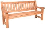 Garden Pleasure Gartenbank 'Allg&auml;u' 3-Sitzer Kiefernholz braun 184 x 96 x 69,5 cm