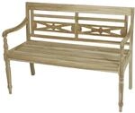 Garden Pleasure Gartenbank 'Sumatra' 2-Sitzer Teakholz braun 120 x 86 x 55 cm