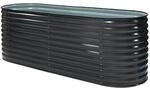 Westmann Hochbeet 'Oval Grow Faster' anthrazit Stahl Metall 80 x 240 x 82 cm
