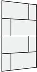 Aurlane Walk-in-Dusche vollgerahmt schwarz, 120 x 195 cm