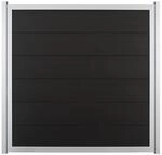 GroJa Fertigzaun 'Viento' BPC/Aluminium quadratisch anthrazitgrau 180 x 180 cm