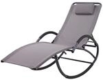 Garden Pleasure Schaukelliege 'Siros' verstellbar grau 63 x 106 x 177 cm