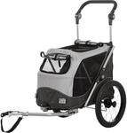 TRIXIE Fahrradanh&auml;nger Gr. M f&uuml;r Hunde bis 22 kg faltbar grau/schwarz 63 &times;...