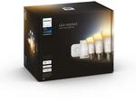 Philips Starter-Set 'Hue White Ambiance' inkl. 3 x LED-Lampe E27, Dimmschalter