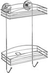Wenko Wandregal 'Vacuum-Loc' verchromt 26 x 43 x 15 cm, 2 Etagen