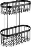 Wenko Wandregal 'Classic Plus' Stahl schwarz 26,5 x 33 x 14,5 cm
