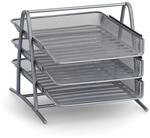 Zeller Dokumentenablage silber 35,5 x 27 x 29,5 cm
