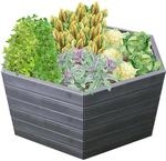 GARANTIA Hochbeet 'Ergo XL 75 Wood' anthrazit/braun 145 x 75 x 145 cm
