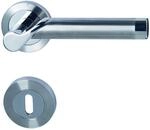 Alpertec Rosettengarnitur 'Solid 1' BB, Edelstahl Chromoptik poliert/satiniert
