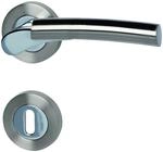 Alpertec Rosettengarnitur 'Solid 7' BB, Edelstahl poliert/satiniert