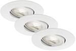 Briloner Einbauleuchte 'Kulana' wei&szlig; 460 lm, 3er-Set, IP 23, dimmbar