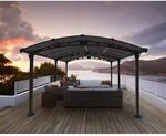 Palram-Canopia Pavillon 'Tucson' anthrazit 359 x 507 cm Polycarbonat grau