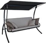 Angerer Freizeitm&ouml;bel Hollywoodschaukel 'Elegance Smart' 3-Sitzer beige 210 x 160 x