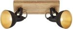 Briloner Deckenleuchte 'Barnim' schwarz/braun 28 x 11 x 15,7 cm 2-flammig