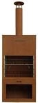 Westmann Grillkamin Stahl rostfarben 70 x 229 x 41 cm