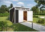 Weka Gartenhaus Massivholz anthrazit 235 x 209 cm