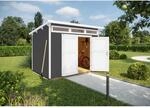 Weka Gartenhaus Massivholz grau 235 x 239 cm