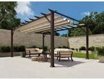 Paragon-Outdoor Pergola 'Florenz' dunkelbraun 350 x 505 x 236 cm