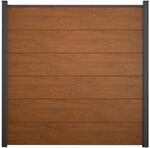 GroJa Steckzaun 'BasicLine' Eichefarben braun 180 x 180 cm