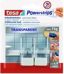 tesa Powerstrips Haken "Transparent" wei&szlig;