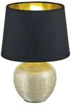 Reality Leuchten Tischleuchte 'Luxor' schwarz/goldfarben &Oslash; 18 cm