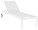 acamp Sonnenliege 'Rimini' wei&szlig; 66 x 35 x 206 cm