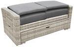 bellavista&reg; Multifunktionsliege 'Begur' grau/anthrazit 148 x 93 x 65 cm