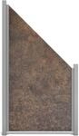 GroJa Fertigzaun 'Premo' HPL Element schr&auml;g Rostfarben 90 x 180/90 cm