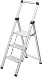 Hailo Trittleiter 'DK40 Selekta BasicLine' 3 Stufen, silbern 141 cm