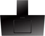 Respekta Schr&auml;ghaube 'CH22010/90SBZ' Metall/Glas schwarz 90 cm