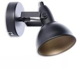 Brilo Wandstrahler 1-flammig schwarz/gold &Oslash; 105 mm
