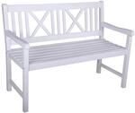 Garden Pleasure Gartenbank 'Malm&ouml;' 2-Sitzer Eukalyptusholz wei&szlig; 120 x 89 x 59 cm