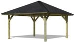 Karibu Pavillon 'Holm 1' naturfarben 431 x 431 x 315 cm
