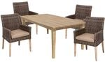 Garden Pleasure Gartenm&ouml;belset 'Norvell/Visalia' f&uuml;r 4 Personen Akazienholz