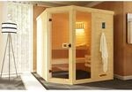 Weka Massivholz-Elementsauna 'Laukkala 3' mit Glast&uuml;r, Fenster 186,6 x 186,6 x...