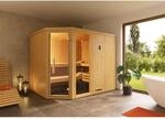 Weka Elementsauna 'Varberg 4' 244 x 194 cm mit Ganzglast&uuml;r, Fensterelement