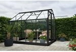 Halls Gew&auml;chshaus 'Popular 86' 193 x 257 cm mit 3 mm Blankglas schwarz