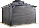 Sojag Vorhang-Set f&uuml;r Pavillon 'Mykonos Moreno 1014' grau