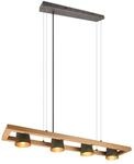 Trio Pendelleuchte 'Bell' schwarz 100 x 10,5 cm 4-flammig