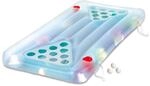 Bierpong Luftmatratze 'Aqua Glow' blau mit LED-Funktion 160 x 84 x 19 cm