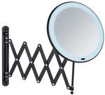 Wenko Teleskop-Wandspiegel 'Barona' mit LED, schwarz matt &Oslash; 20 cm, matt &Oslash; 20 cm,