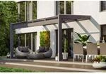 SKAN HOLZ Terrassen&uuml;berdachung 'Novara' 450 x 309 cm Leimholz Doppelstegplatten