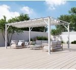 Paragon-Outdoor Pergola 'Florenz' wei&szlig; 350 x 505 x 236 cm
