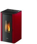 Freepoint Pelletofen 'Indigo' Stahl schwarz/rot 7 kW