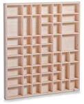 Zeller Setzkasten holzfarben 52 x 3,5 x 46 cm