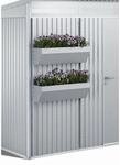 Biohort Pflanzgef&auml;&szlig; 'FloraBoard' silber-metallic f&uuml;r Ger&auml;tehaus 'AvantGarde',