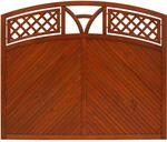 andrewex Vorgartenzaun 'Toulon' mit Bogen 180 x 135/150 cm teak
