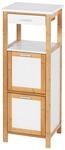Wenko Bad-Regal 'Finja' Bambus/wei&szlig; 2 Stauf&auml;cher, Schublade 34 x 30 x 89 cm
