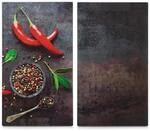 Zeller Schneidebrett 'Chili' mehrfarbig 52 x 0,8 x 30 cm